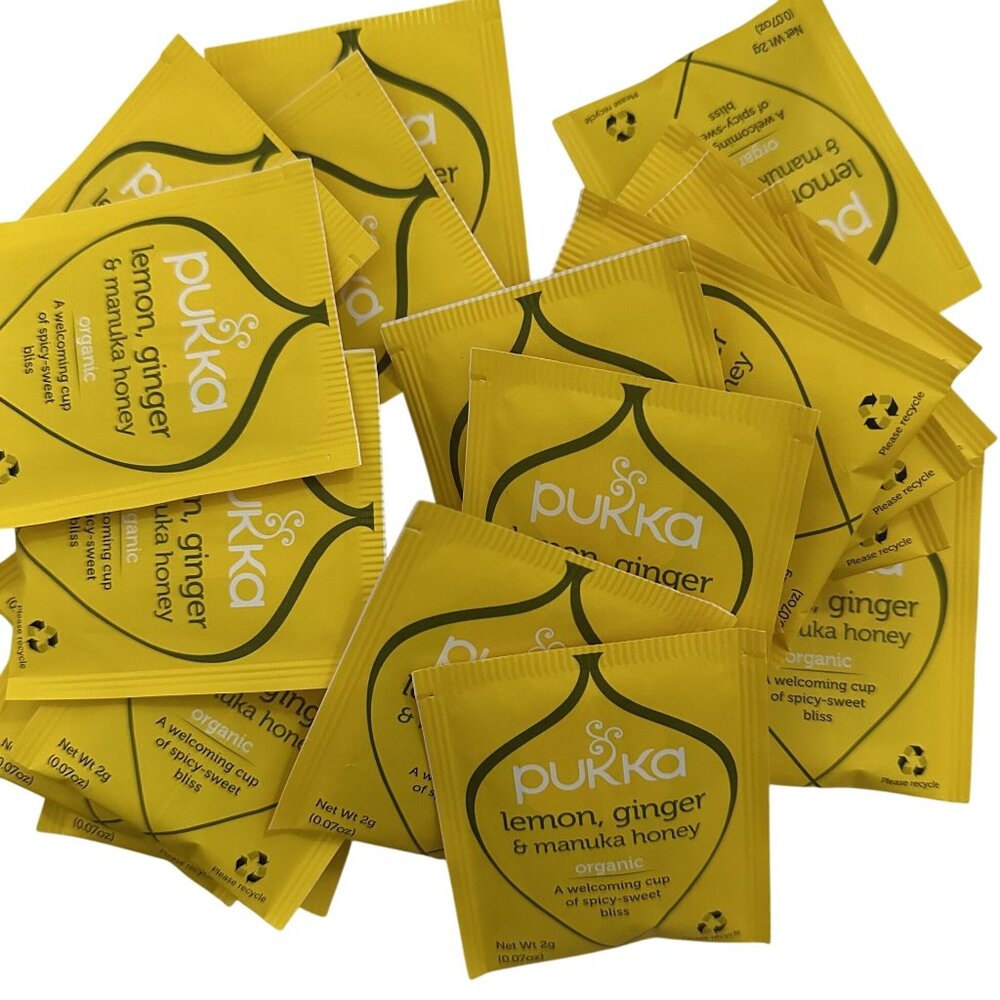 Pukka Organic Lemon Ginger Manuka Honey Tea 20 Herbal Sachet No Box Best By 5/23